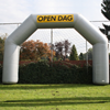 Opblaasbare Boog Zilver 8 x 6 mtr start/ finish, open dag, welkom/ tot ziens