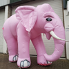 Opblaasbare roze Olifant 2,6 mtr