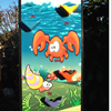 Krabben voeren 187 x 50 cm