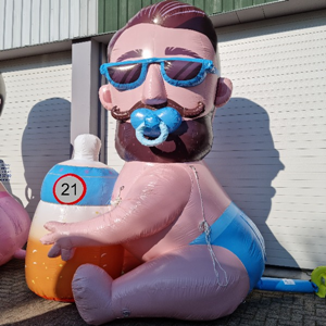 Abraham/ Jarige Man Baby 3,8 mtr Alle leeftijden beschikbaar