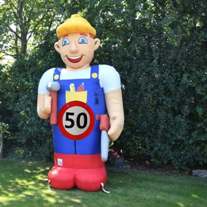 Abraham/ Jarige Man Klusser, Bouwvakker 3,5 mtr  Diverse leeftijden beschikbaar