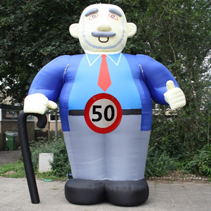Abraham/ Jarige man klassiek met stok 4 mtr Diverse leeftijden beschikbaar Abraham/ Jarige man klassiek met stok 4 mtr Diverse leeftijden beschikbaar