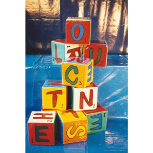 Anagram 10 kubussen, per stuk 30 x 30 cm 