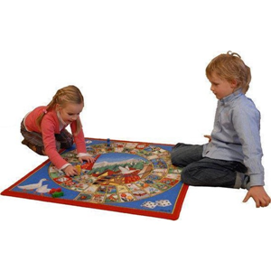 Ganzenbord kleedspel 1 x 1 mtr