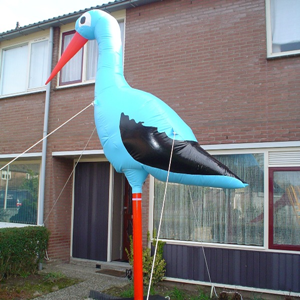 Geboorte Ooievaar Baby Blauw 4 mtr